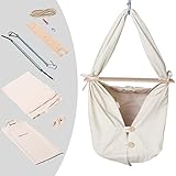 HOBEA-Germany Federwiege für Babys Babyfederwiege Babyhängematte Hängewiege Komplettset (beige)